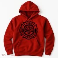Fire Dept Emblem Badge Firefighter Logo Hoodie thumb 0