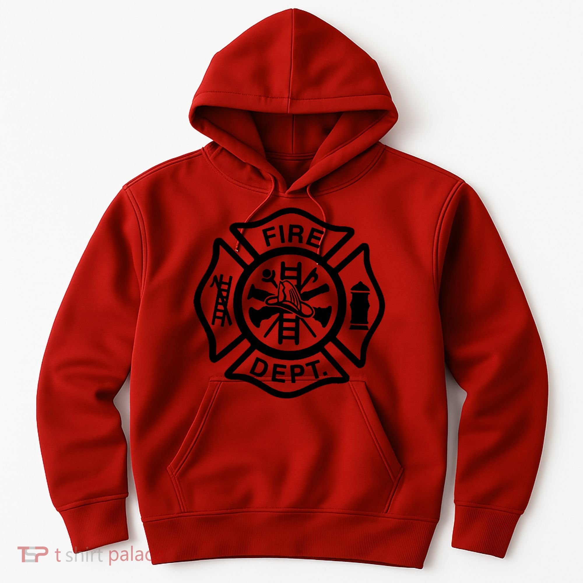 Fire Dept Emblem Badge Firefighter Logo Hoodie