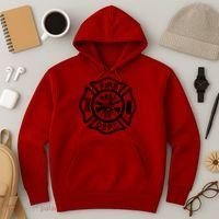 Fire Dept Emblem Badge Firefighter Logo Hoodie thumb 3