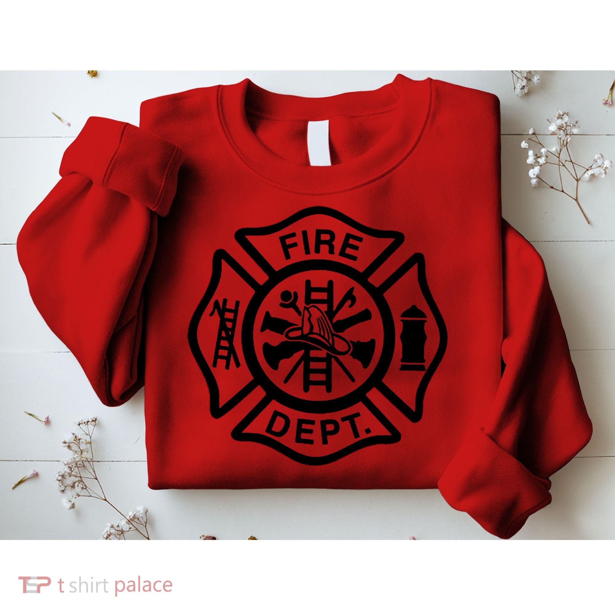 Fire Dept Emblem Badge Firefighter Logo Sweatshirt