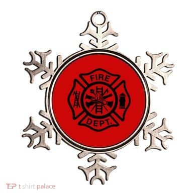 Fire Dept Emblem Badge Firefighter Logo Ornament
