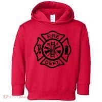 Fire Dept Emblem Badge Firefighter Logo Toddler Hoodie thumb 0