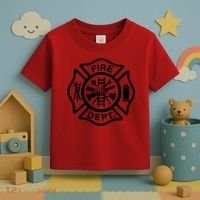Fire Dept Emblem Badge Firefighter Logo Toddler T-Shirt thumb 3