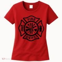 Fire Dept Emblem Badge Firefighter Logo Women's T-Shirt thumb 0