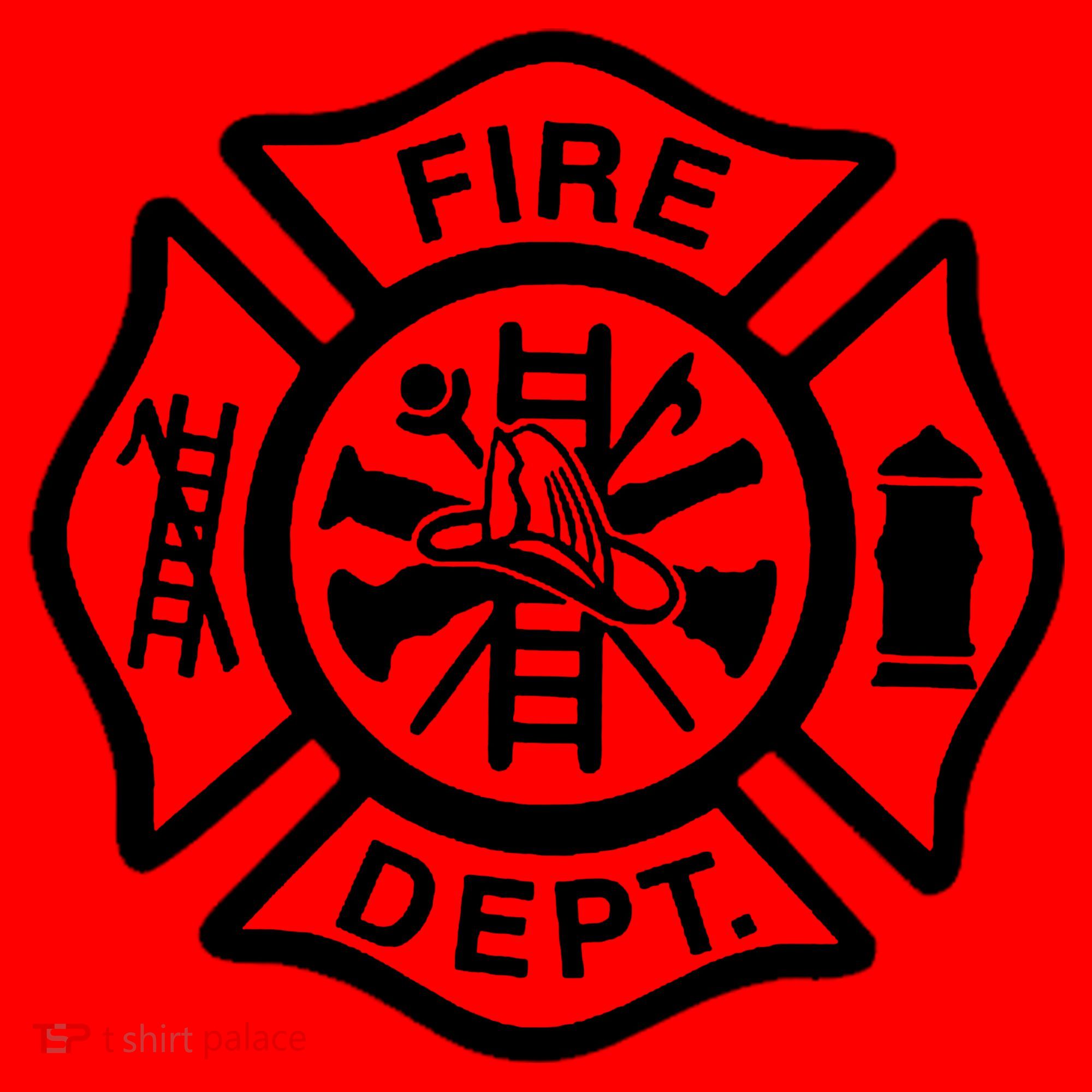 Fire Dept Emblem Badge Firefighter Logo Kids Hoodie