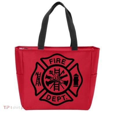 Fire Dept Emblem Badge Firefighter Logo Tote Bag