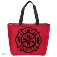 Fire Dept Emblem Badge Firefighter Logo Tote Bag thumb 0