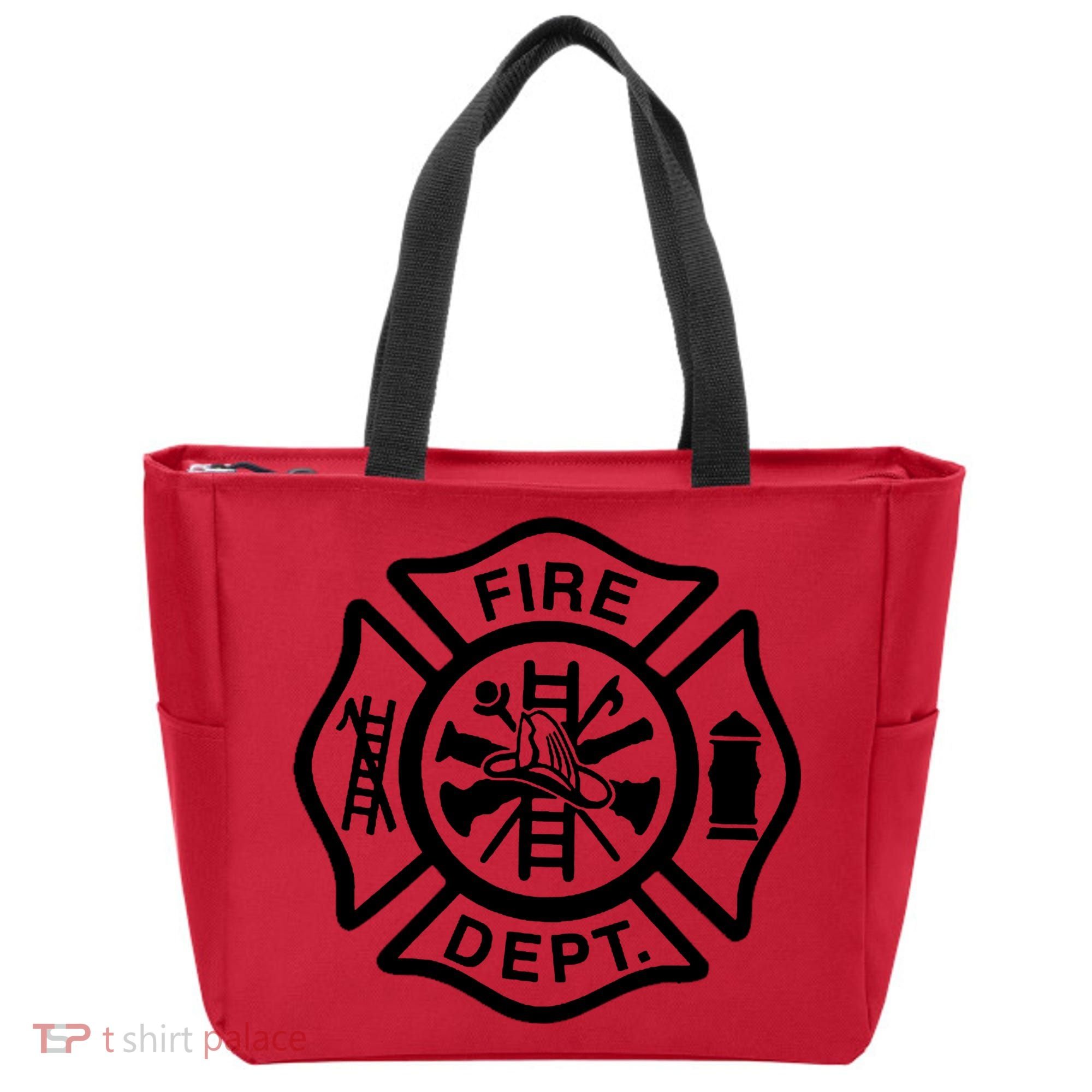 Fire Dept Emblem Badge Firefighter Logo Tote Bag