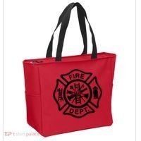 Fire Dept Emblem Badge Firefighter Logo Tote Bag thumb 2