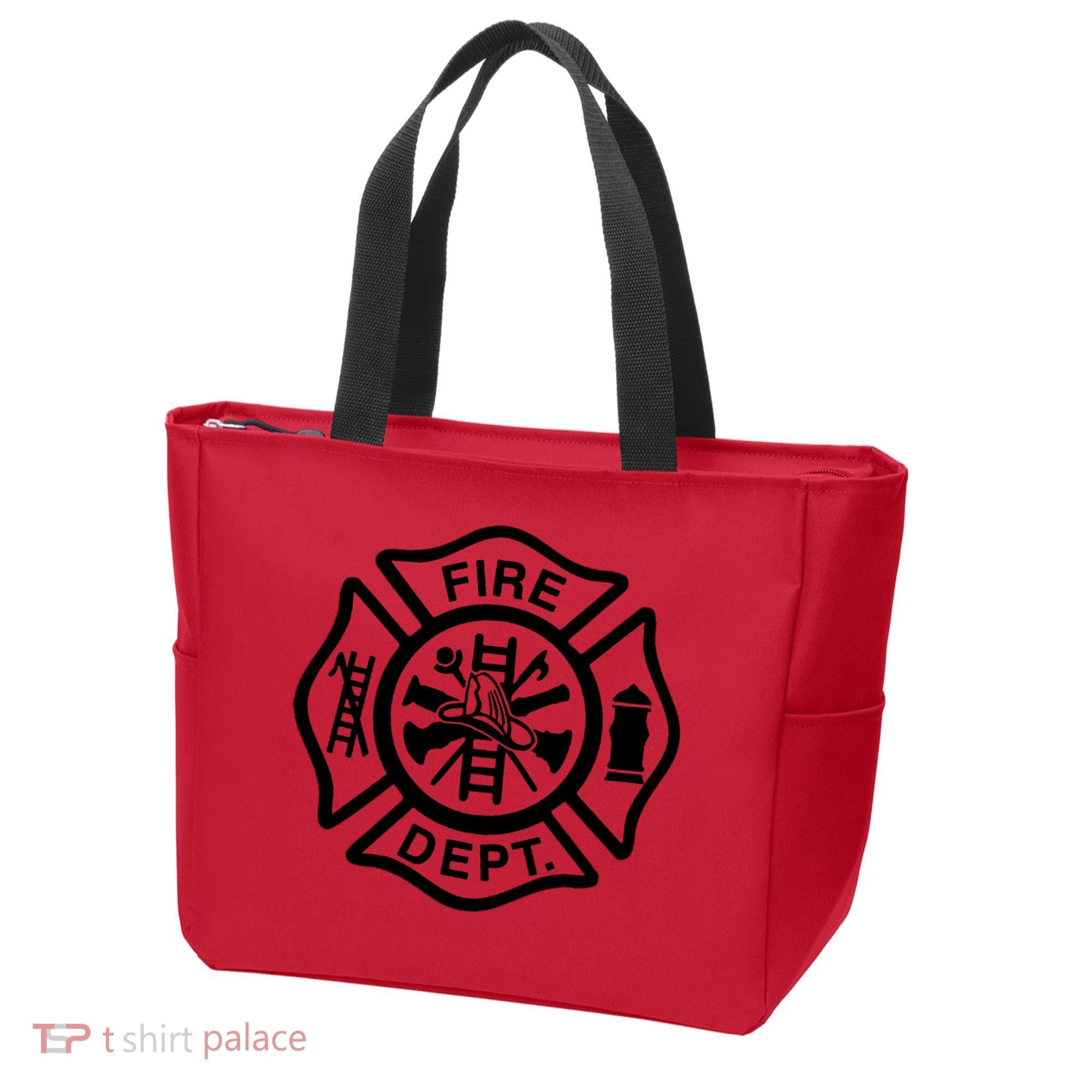 Fire Dept Emblem Badge Firefighter Logo Tote Bag