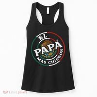 Fathers Day El Papa Mas Chingon Funny Mexican Dad Spanish Women's Tank Top thumb 0