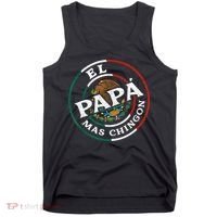 Fathers Day El Papa Mas Chingon Funny Mexican Dad Spanish Tank Top thumb 0