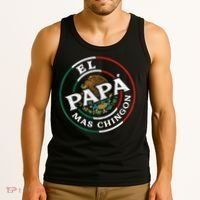 Fathers Day El Papa Mas Chingon Funny Mexican Dad Spanish Tank Top thumb 3