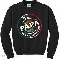 Fathers Day El Papa Mas Chingon Funny Mexican Dad Spanish Kids Sweatshirt thumb 0