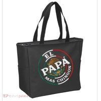 Fathers Day El Papa Mas Chingon Funny Mexican Dad Spanish Tote Bag thumb 2