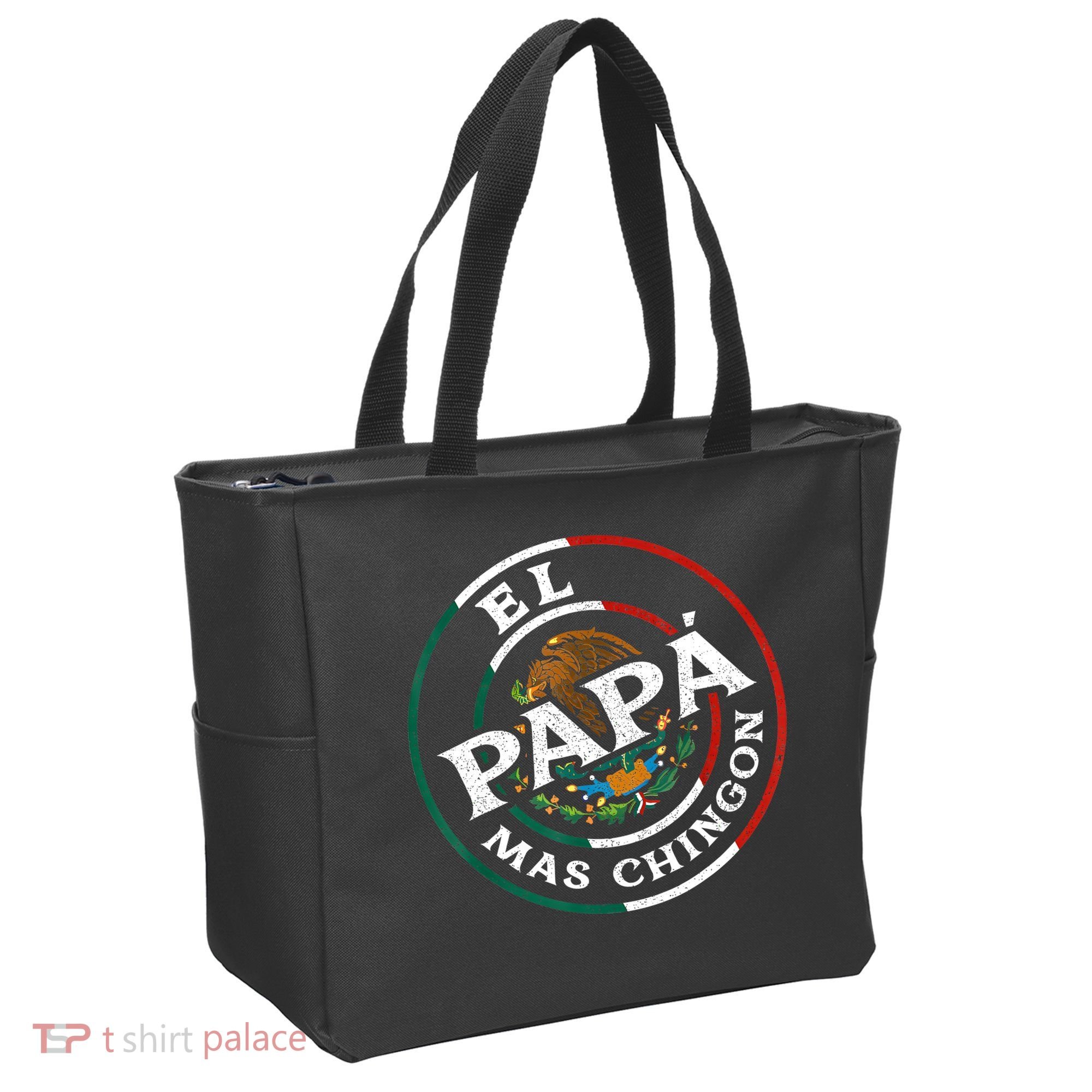 Fathers Day El Papa Mas Chingon Funny Mexican Dad Spanish Tote Bag
