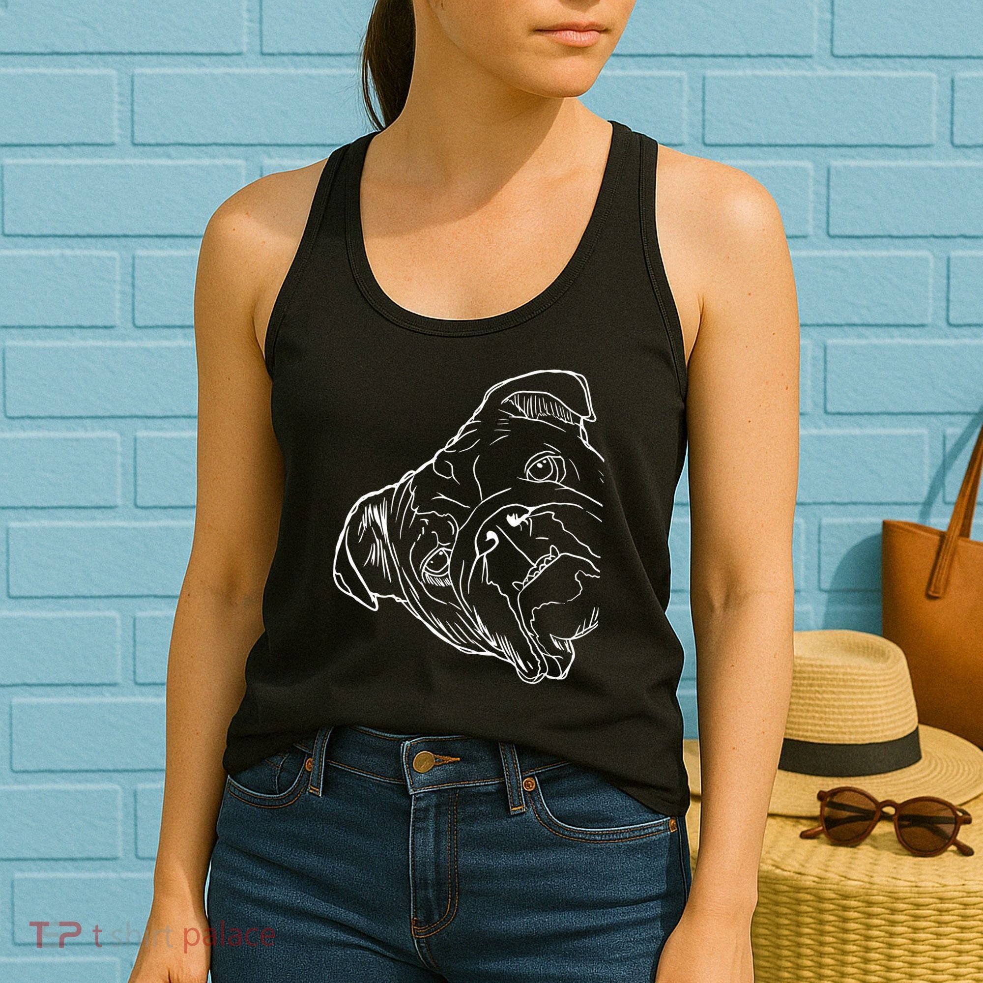 Funny Dog English Bulldog Women's Tank Top