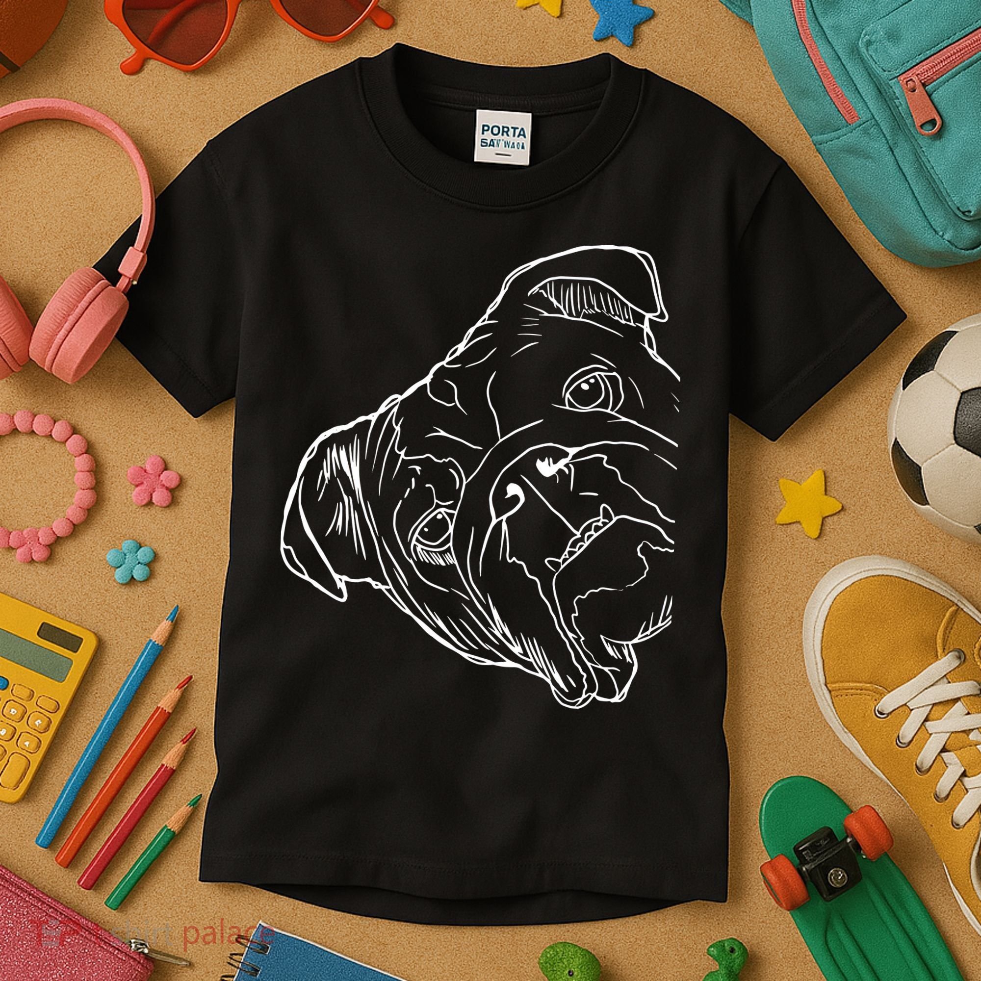 Funny Dog English Bulldog Kids T-Shirt