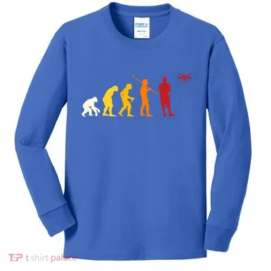 Funny Drone Fyling Evolution Design Drone Pilot Cute Gift Kids Long Sleeve Shirt