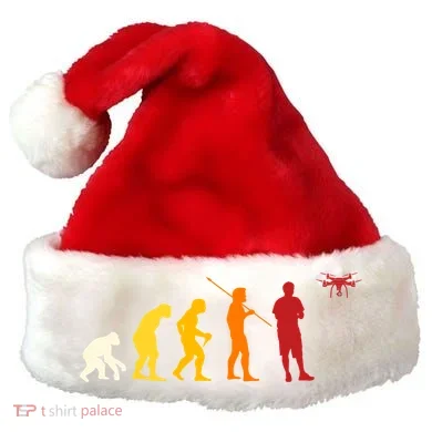 Funny Drone Fyling Evolution Design Drone Pilot Cute Gift Santa Hat
