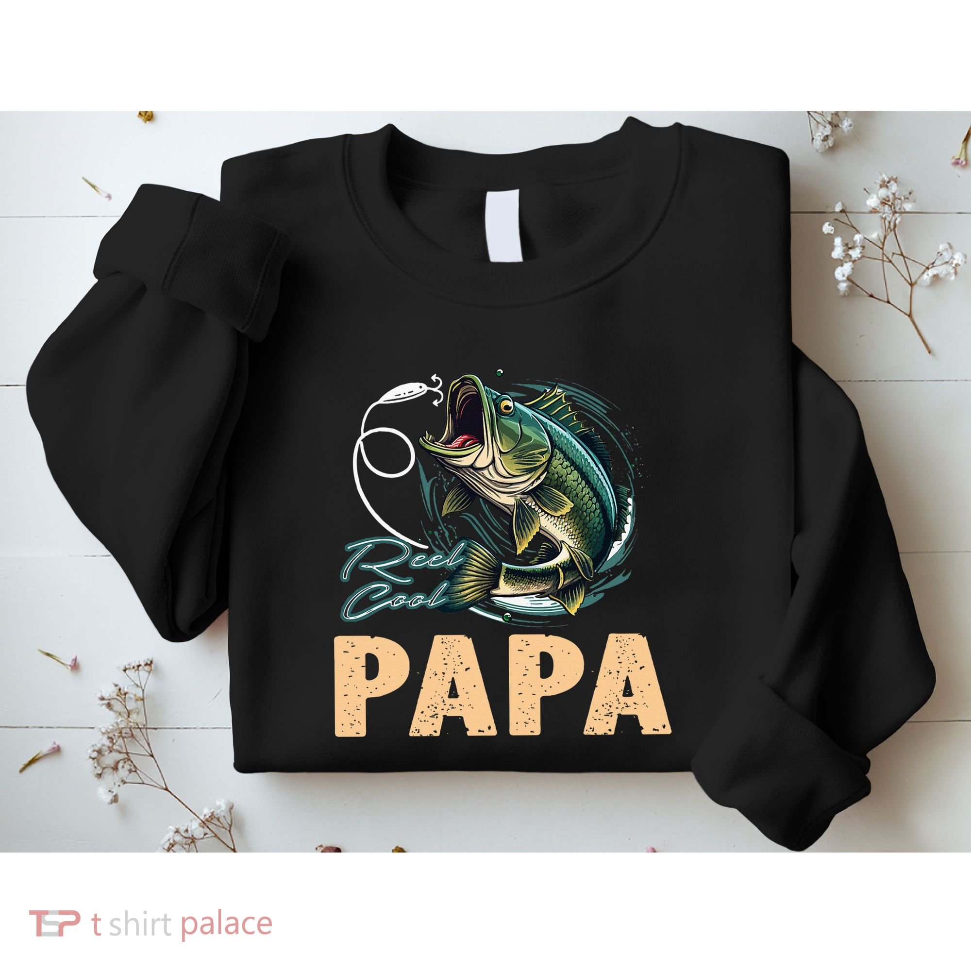 Fathers Day Funny Fisherman Reel Cool Papa Fishing Lover Sweatshirt