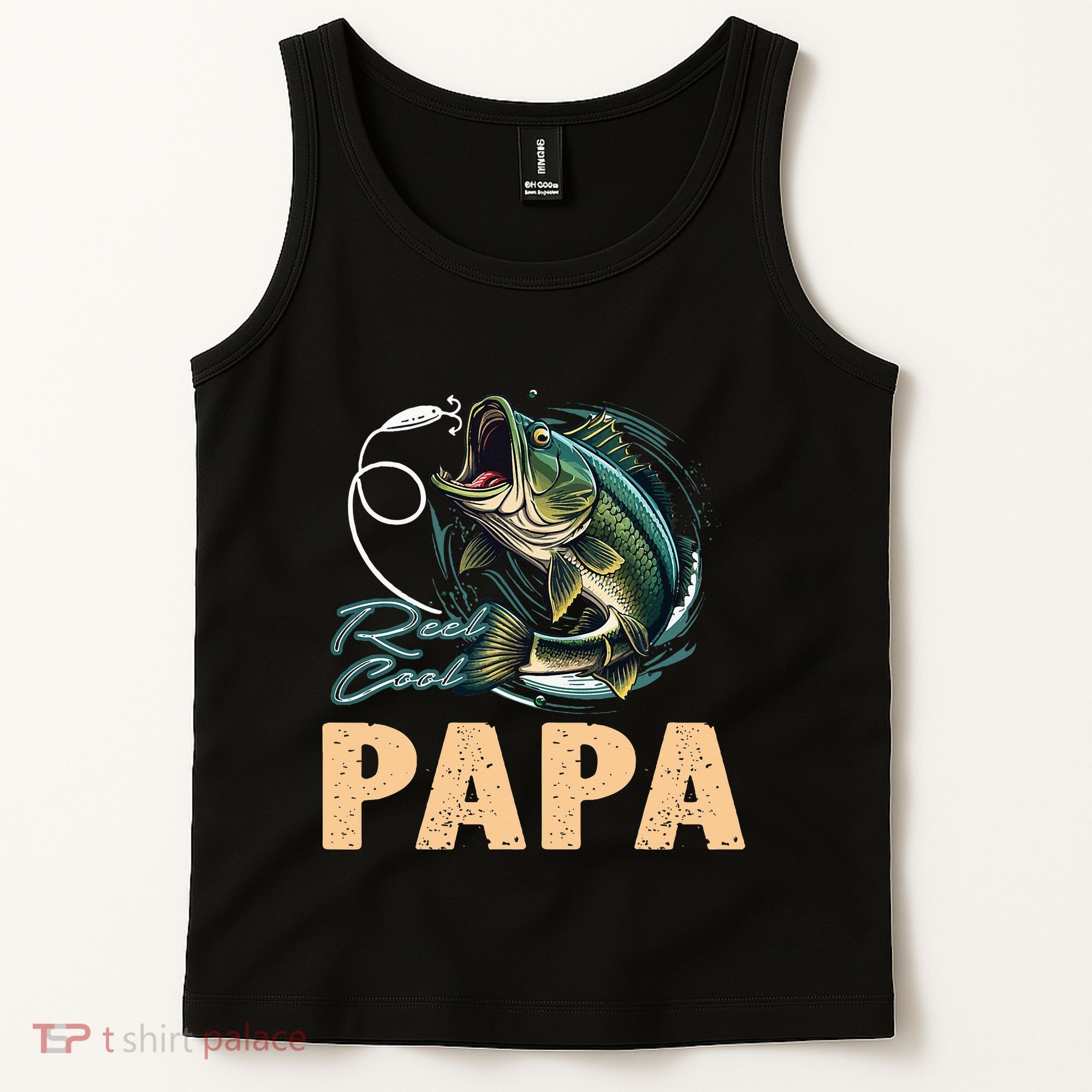 Fathers Day Funny Fisherman Reel Cool Papa Fishing Lover Tank Top