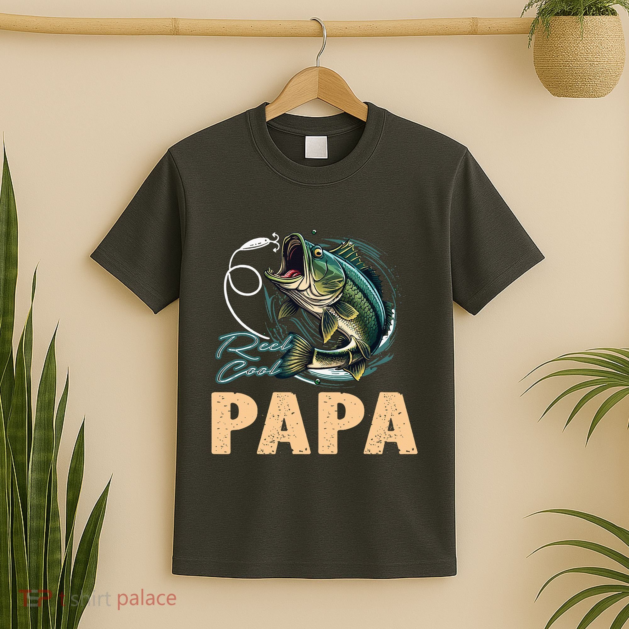 Fathers Day Funny Fisherman Reel Cool Papa Fishing Lover T-Shirt