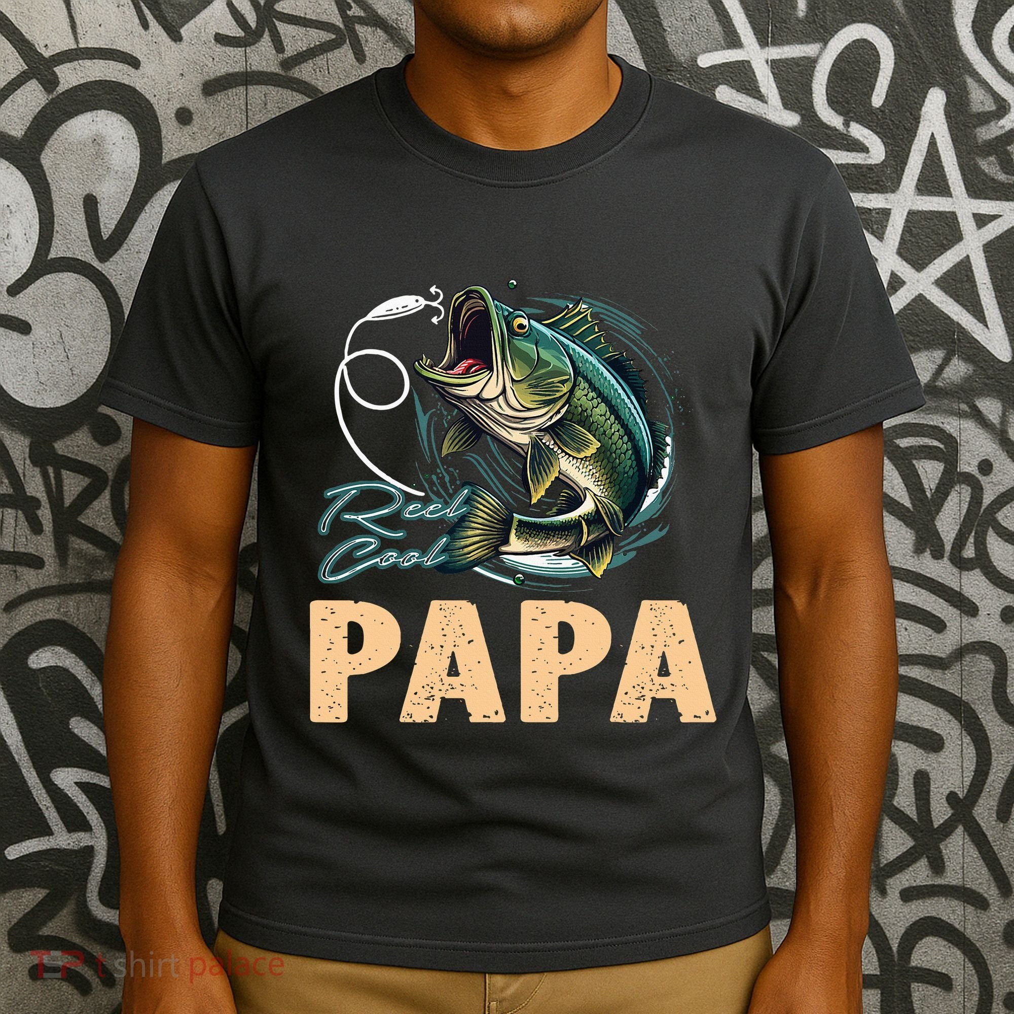 Fathers Day Funny Fisherman Reel Cool Papa Fishing Lover T-Shirt