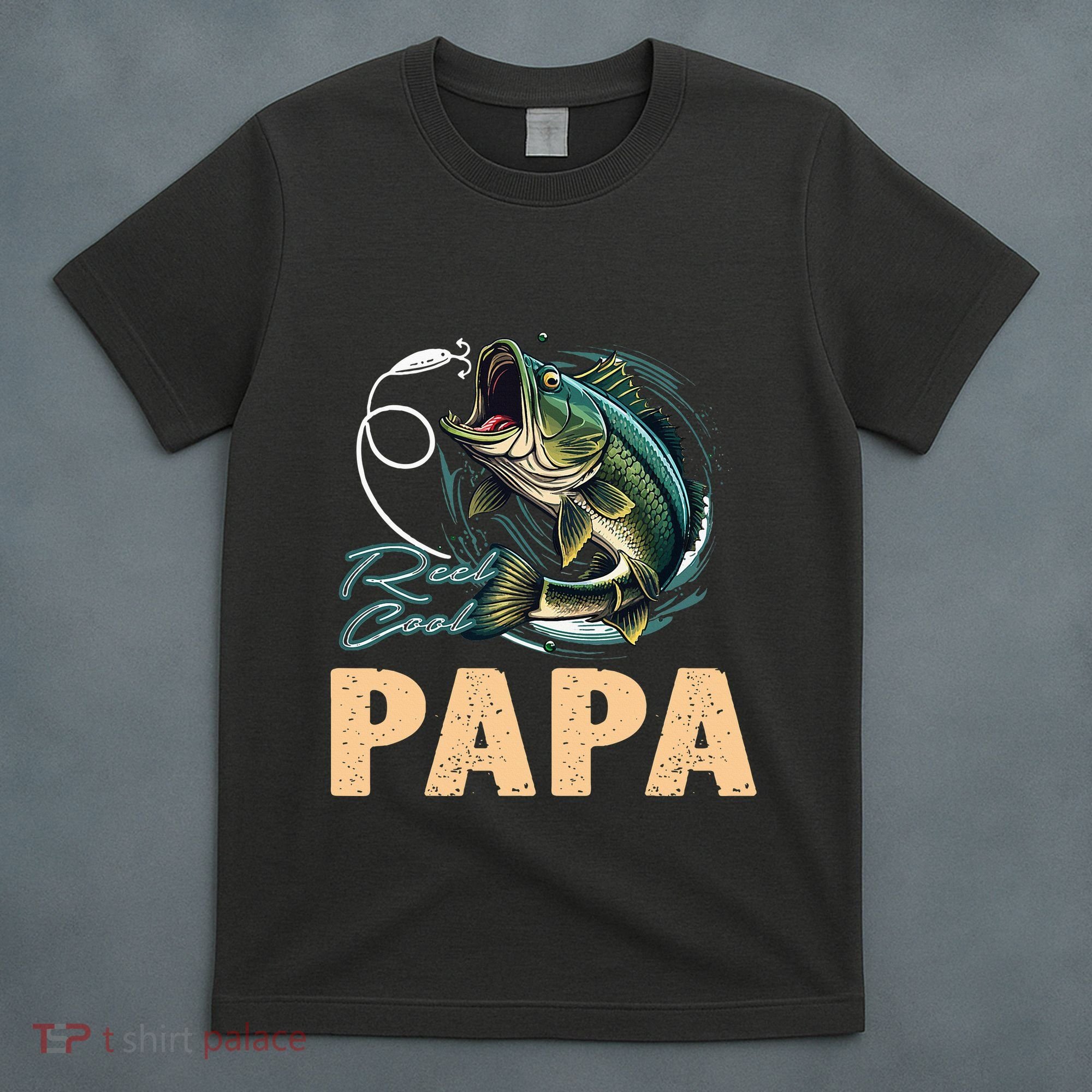 Fathers Day Funny Fisherman Reel Cool Papa Fishing Lover T-Shirt
