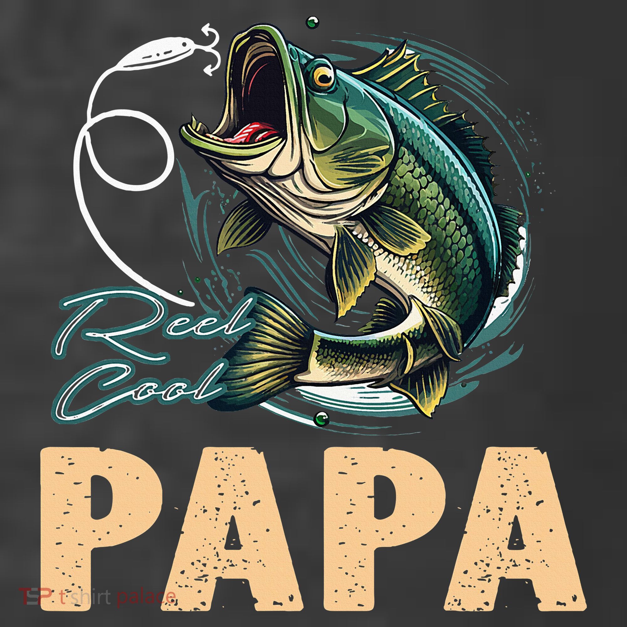 Fathers Day Funny Fisherman Reel Cool Papa Fishing Lover T-Shirt