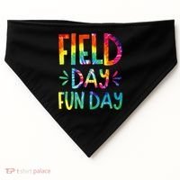 Field Day Fun Day Last Day Of School Teacher Student USA-Made Doggie Bandana thumb 0