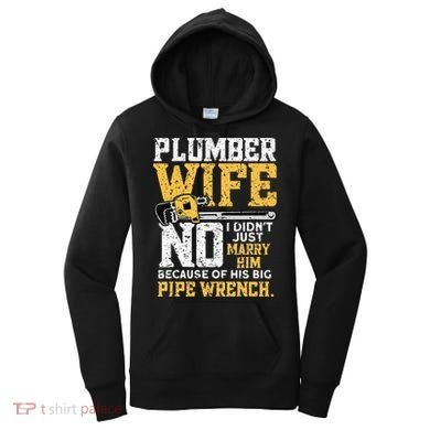 Funny Design For Plumber Wife Plumbing Pipefitters Plumber Women's Hoodie