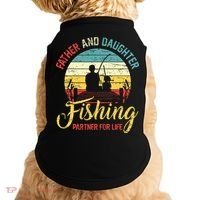 Father Daughter Fishing Partner For Life Retro Matching Dad Doggie Tank thumb 0