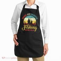 Father Daughter Fishing Partner For Life Retro Matching Dad Apron thumb 2