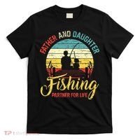 Father Daughter Fishing Partner For Life Retro Matching Dad T-Shirt thumb 0