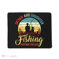 Father Daughter Fishing Partner For Life Retro Matching Dad Mousepad thumb 0