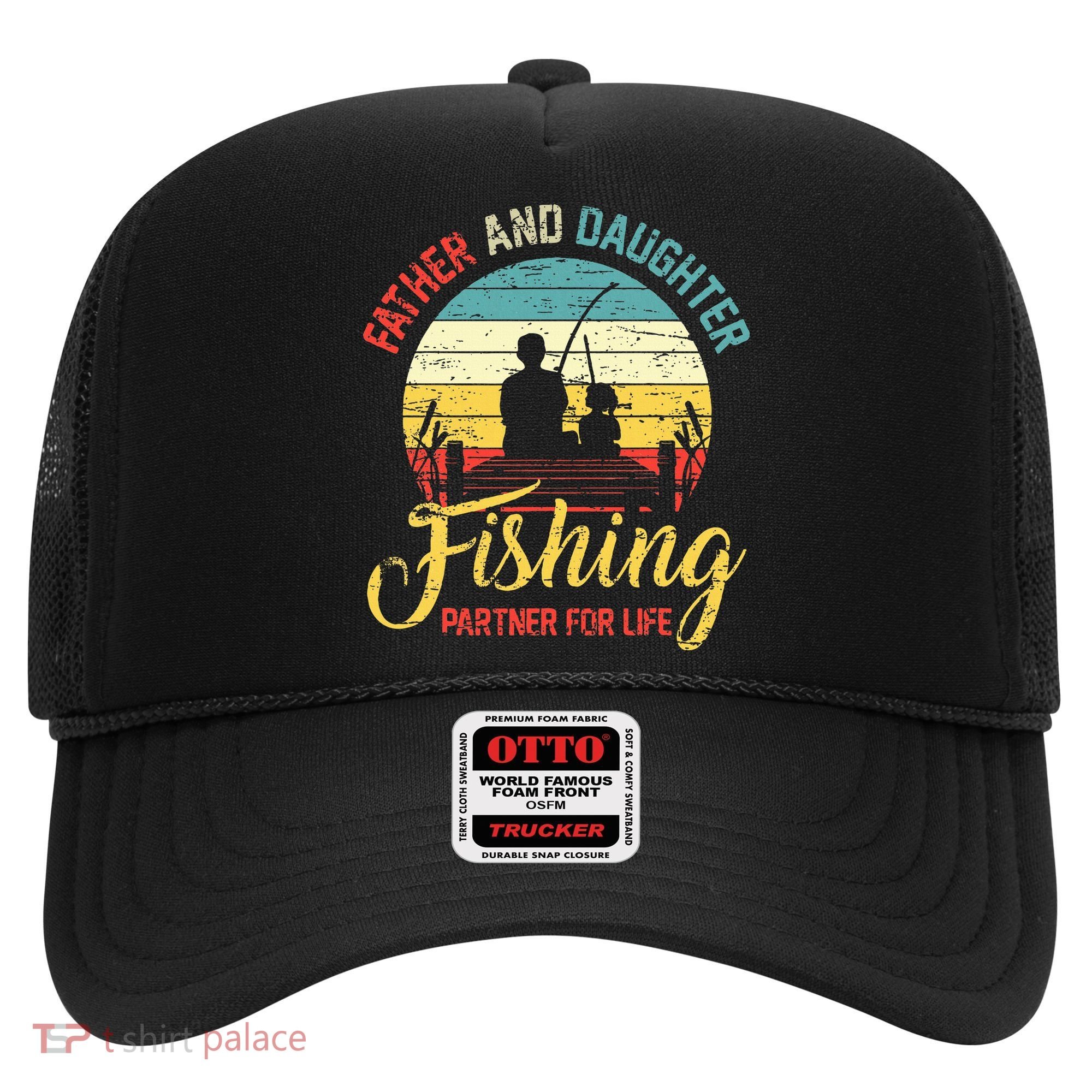 Father Daughter Fishing Partner For Life Retro Matching Dad Hat