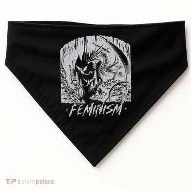 Feminism Dragon Fantasy USA-Made Doggie Bandana