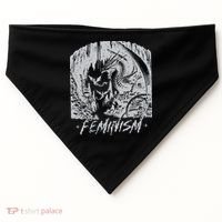 Feminism Dragon Fantasy USA-Made Doggie Bandana thumb 0