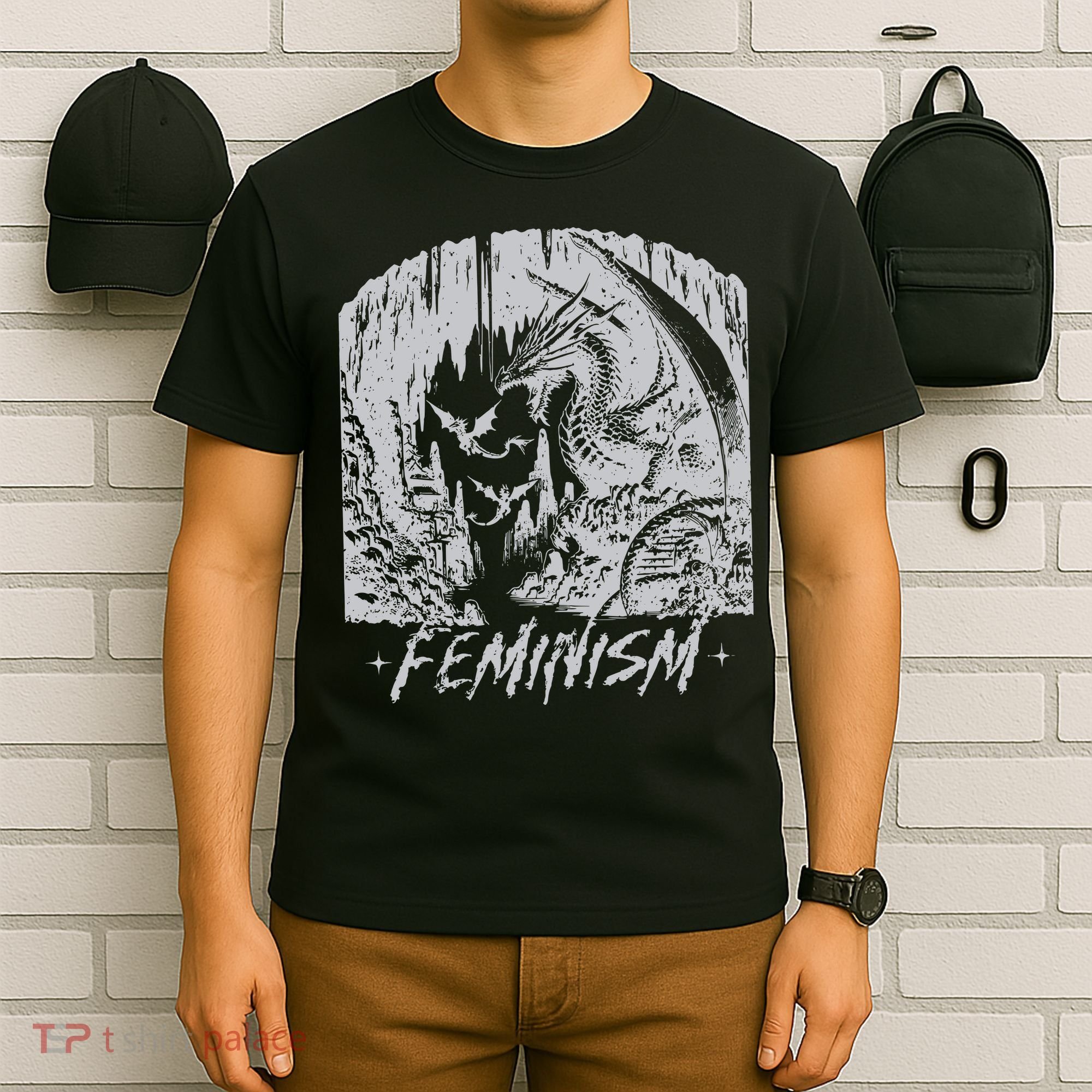 Feminism Dragon Fantasy T-Shirt