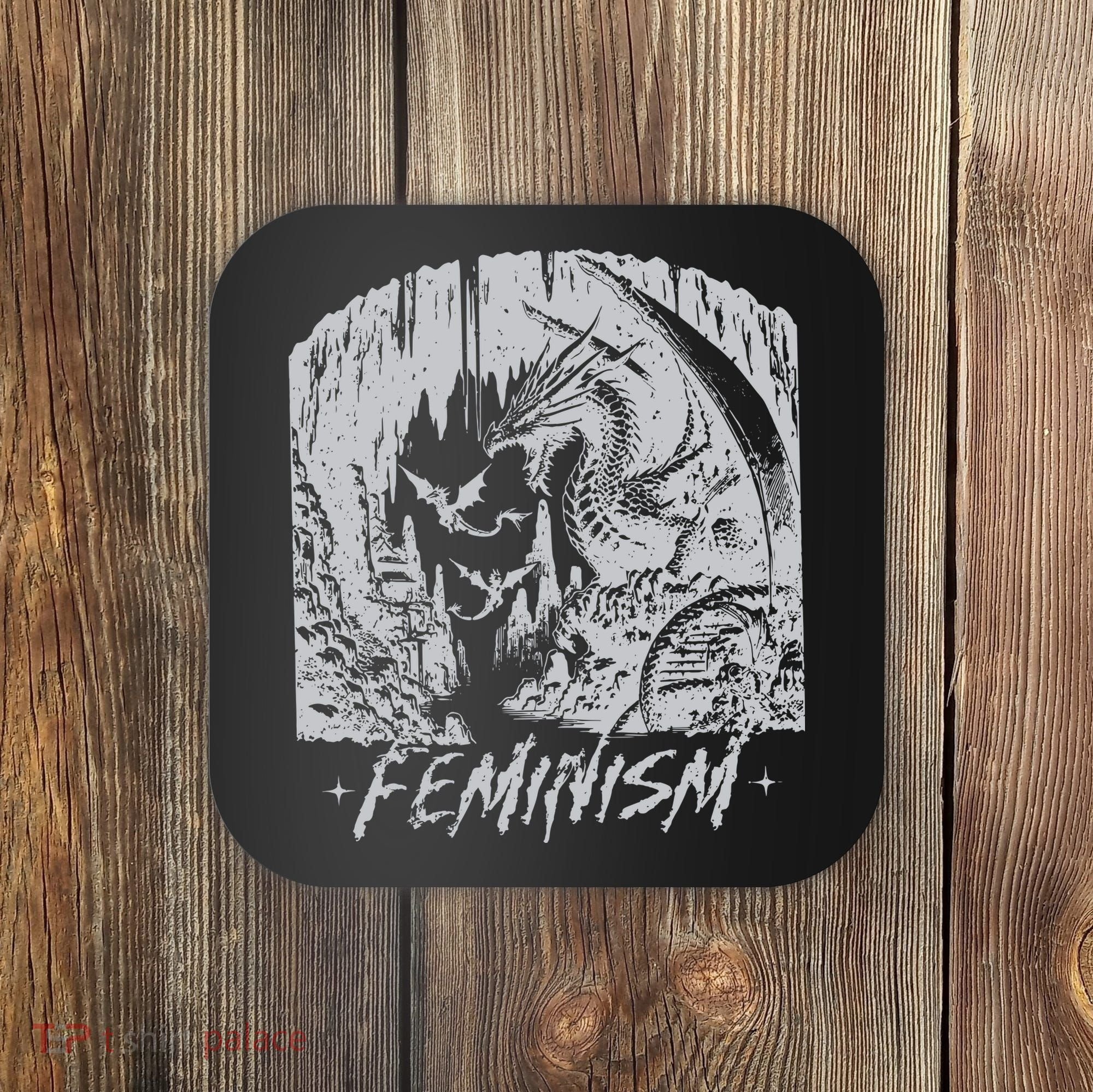 Feminism Dragon Fantasy Coaster