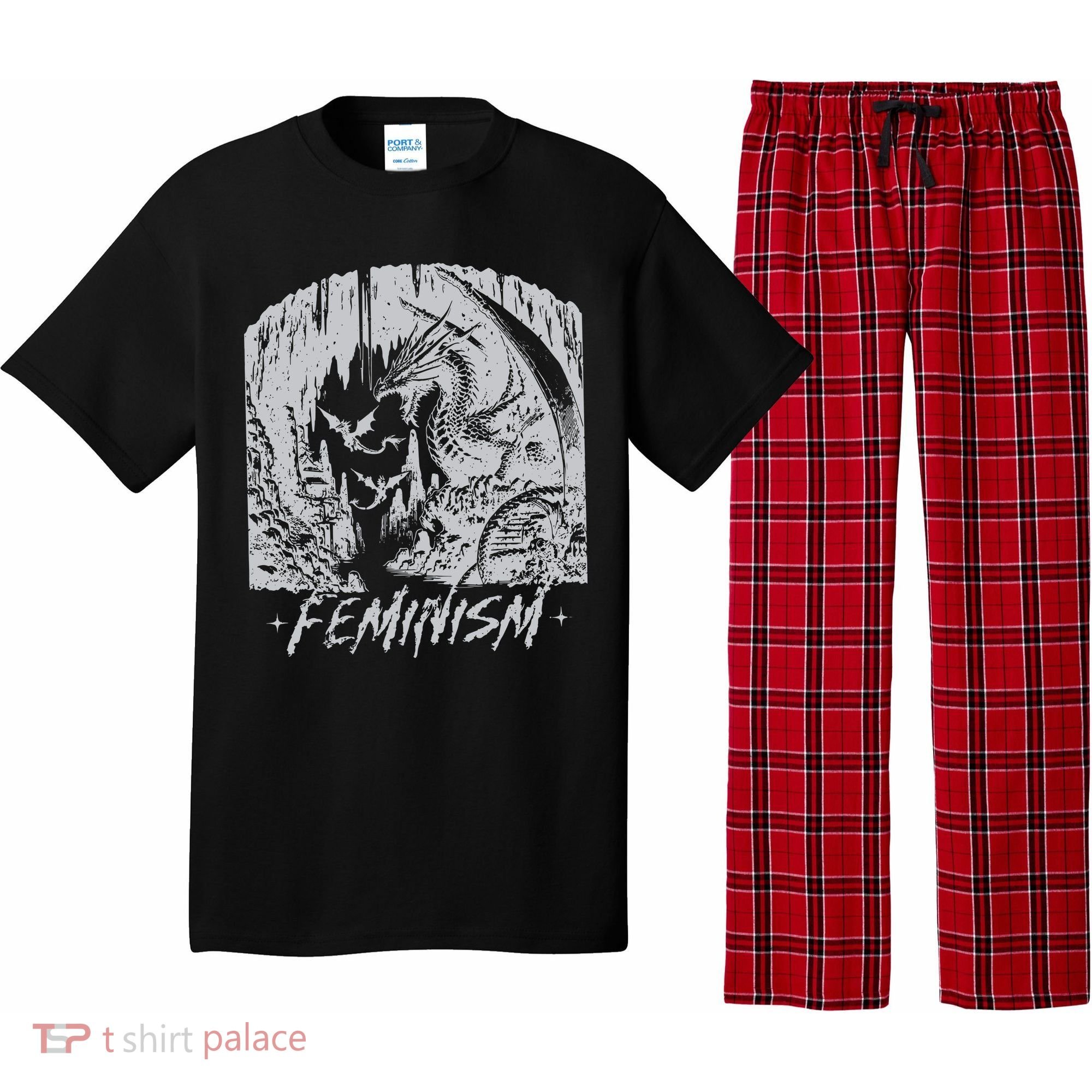 Feminism Dragon Fantasy Pajama Set