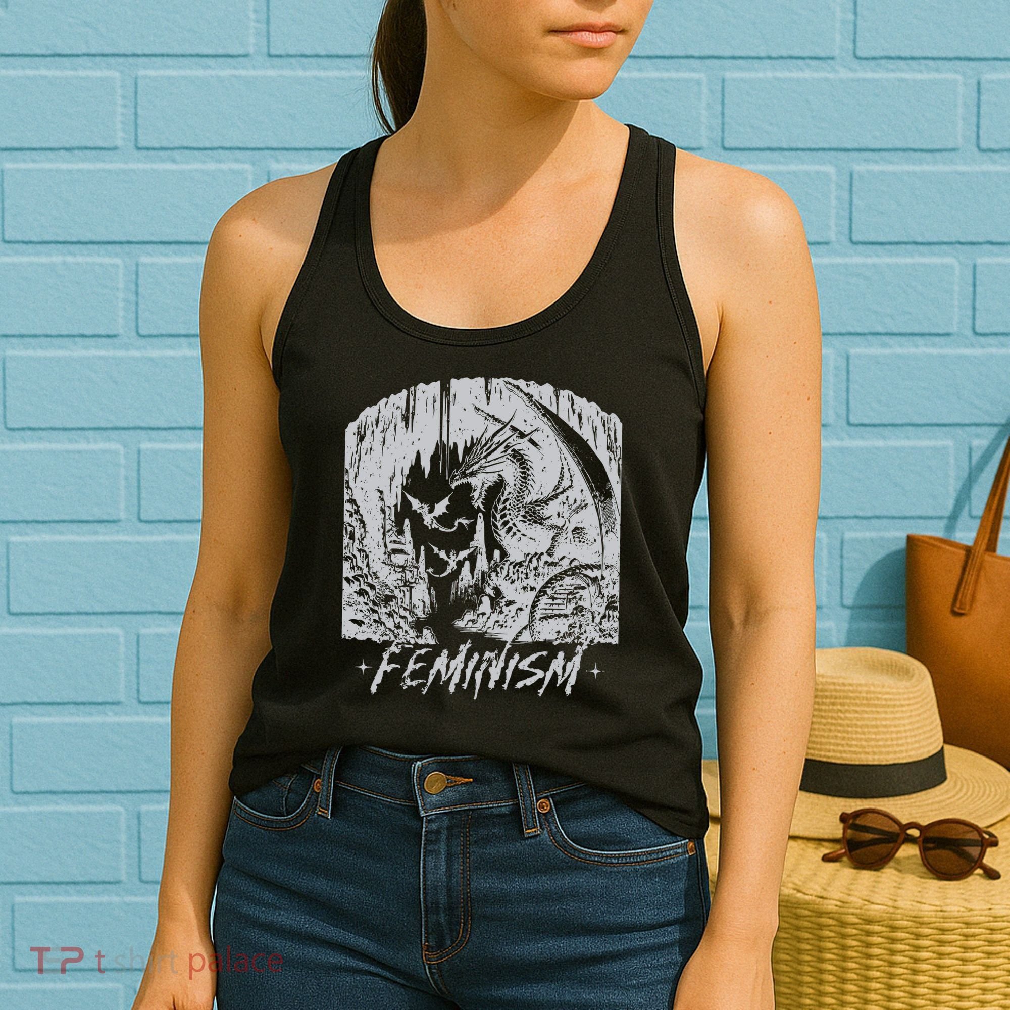 Feminism Dragon Fantasy Women's Tank Top