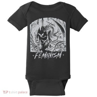 Feminism Dragon Fantasy Baby Bodysuit