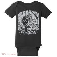 Feminism Dragon Fantasy Baby Bodysuit thumb 0