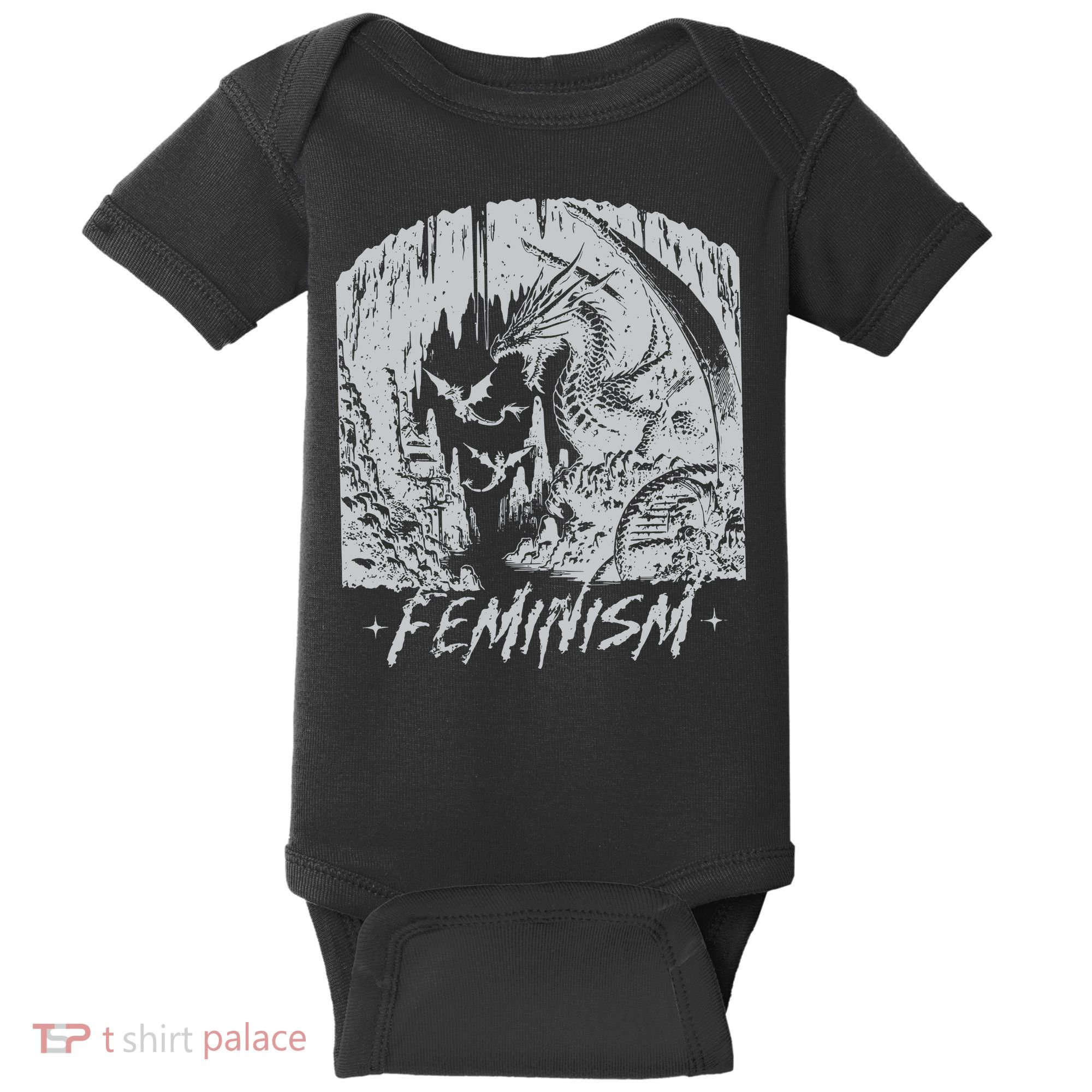 Feminism Dragon Fantasy Baby Bodysuit