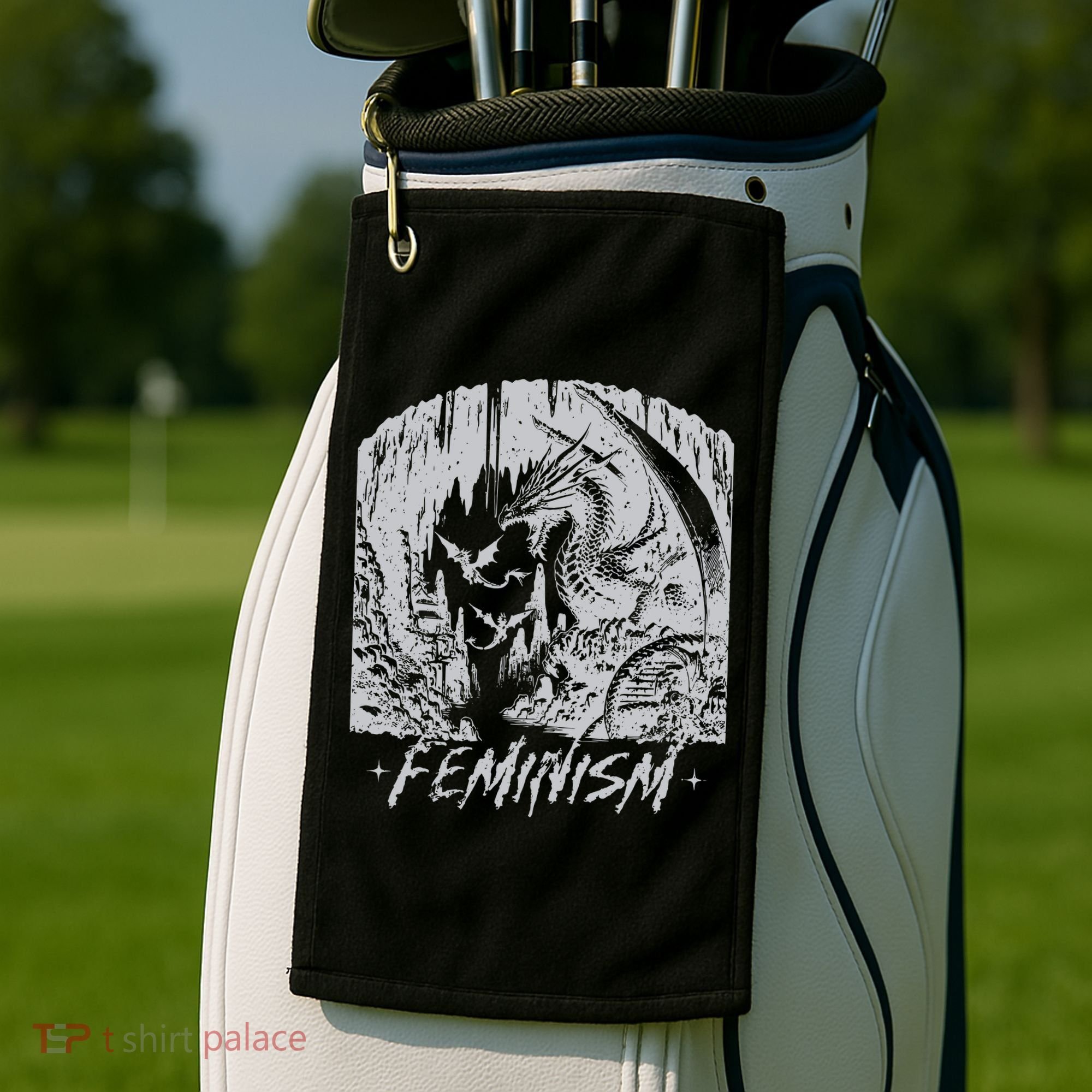 Feminism Dragon Fantasy Golf Towel