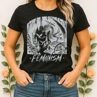 Feminism Dragon Fantasy Women's T-Shirt thumb 2