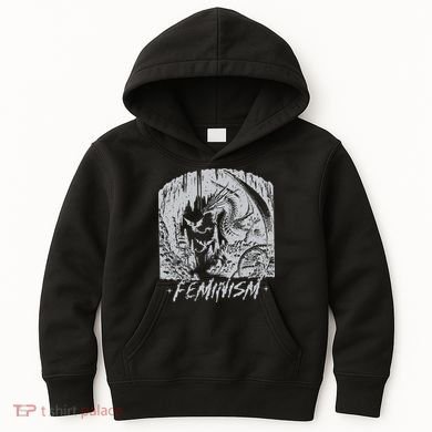 Feminism Dragon Fantasy Kids Hoodie