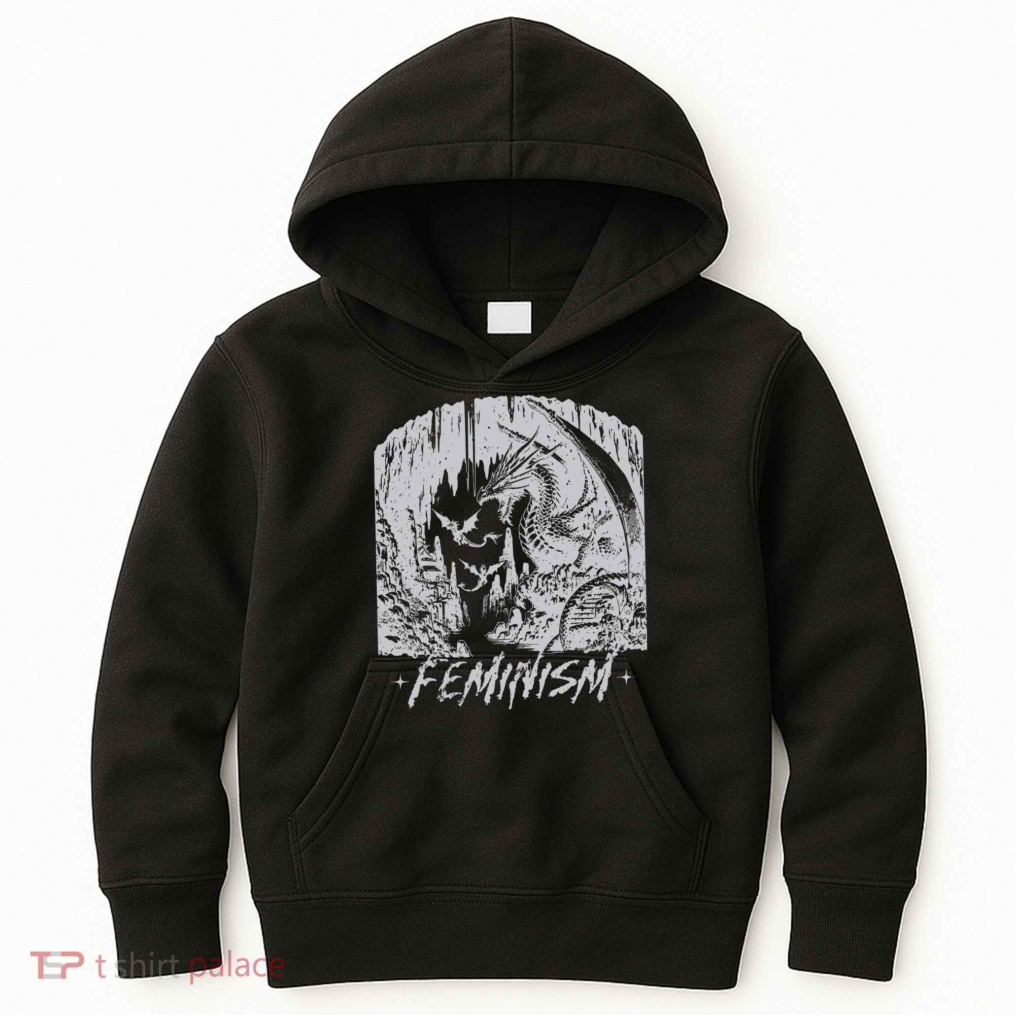 Feminism Dragon Fantasy Kids Hoodie